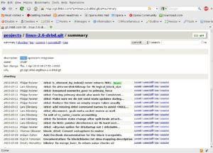 Abbildung 3: Gitweb ist ein Webfrontend für Git und hilft Ihnen, den Überblick zu behalten.