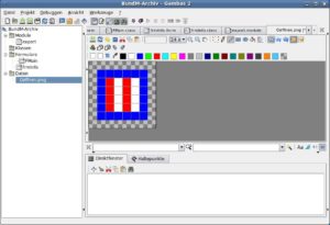 Abbildung 4: Der Icon-Editor von Gambas eignet sich zum Erstellen von Symbolen und zum Bearbeiten kleinerer Grafiken.