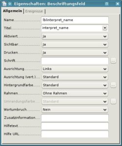 Abbildung 7: Die Basiseigenschaften eines Labels passen Sie unter <code srcset=