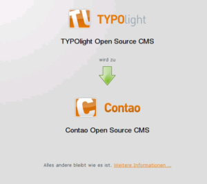 Schluss mit "light" und "Typo-": Das CMS Typolight heißt in Zukunft Contao.