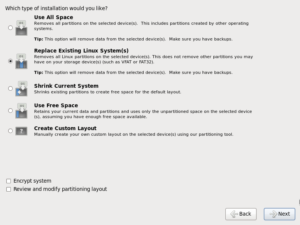 Fedora 13 erleichtert die Partitionierung mit ein paar Vorgaben.