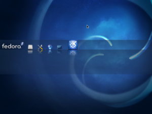 Der Startbildschirm der KDE-Version gibt sich ebenfalls im Goddard-Look.