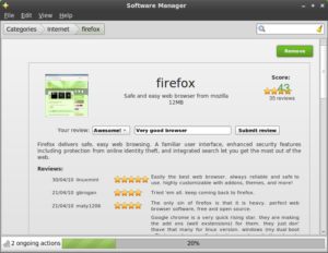 Das Software-Center von Linux Mint zeigt mehr Informationen an als die Ubuntu-Variante.