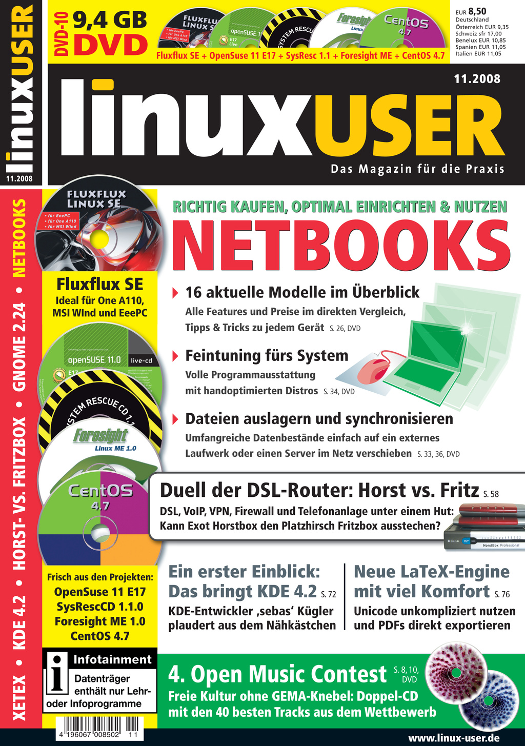 Heftcover LinuxUser 11/2008