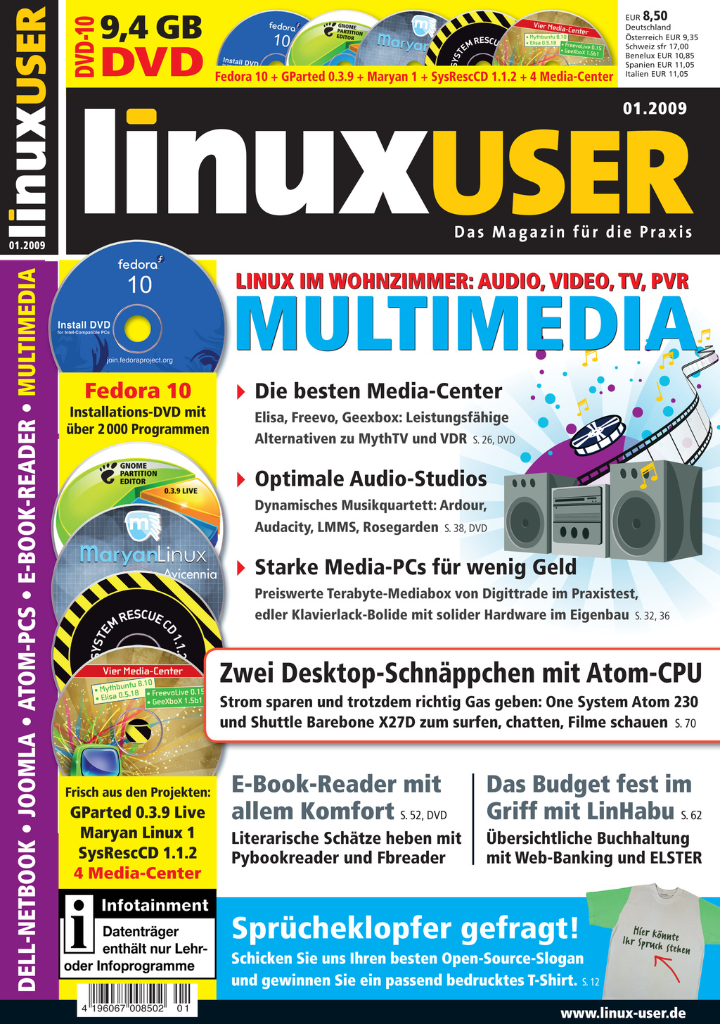 Heftcover LinuxUser 01/2009