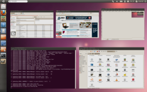 Ein Klick auf das Ubuntu-Logo oben links zeigt diese Übersicht an.