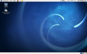 Abbildung 2: Der Gnome-Desktop von Fedora 13 im Live-CD-Modus.