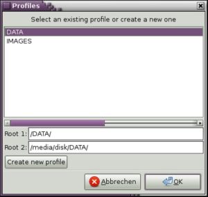 Abbildung 2: Über die Profile setzen Sie alle wichtigen Parameter für eine Synchronisation auf einen Schlag.