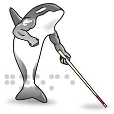 Abbildung 3: Das Logo des Orca-Projekts mit dem Schriftzug GNOME in Form von Braille-Zeichen.