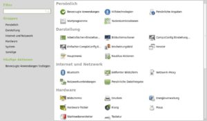 Abbildung 4: Die Schaltzentrale von Linux Mint entstand aus dem Gnome-Kontrollzentrum.