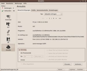 Abbildung 6: Klopf, klopf: Firefox möchte ins Internet und dazu einen Hostnamen via DNS in eine IP-Adresse auflösen. Anoubis fragt an, ob das auch gestattet ist.