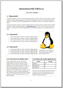 Abbildung 7: Das Testdokument für die Fähigkeiten von OpenOffice.