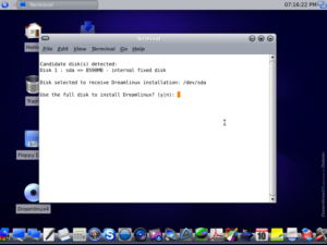 Das Installationsprogramm ist zurzeit noch textbasiert.