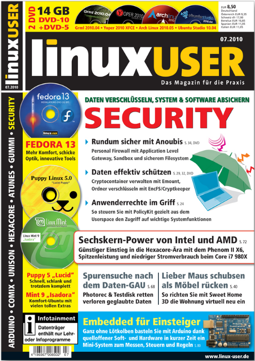 Heftcover LinuxUser 07/2010
