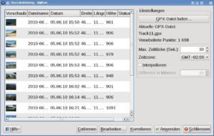 Abbildung 1: Digikams Geo-Lokalisierung erlaubt das einfache Korrelieren von Daten aus GPS-Tracks mit Bildern.