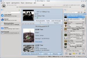 Abbildung 1: Damit Sie kein Konzert mehr verpassen, bringt Amarok 2.3.1 ein passendes Miniprogramm mit.