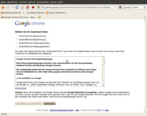 Abbildung 1: Google bietet Chrome-Pakete für OpenSuse, Ubuntu, Fedora und Debian an.