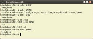 Abbildung 1: Verschiedene Umgebungsvariablen beeinflussen die Programme des Linux-Systems.