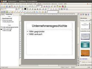 Abbildung 10: Softmaker Presentations übernimmt auf die Folie automatisch die links in die <code srcset=