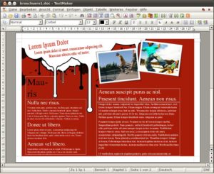 Abbildung 15: Die importierte Broschüre in Textmaker …