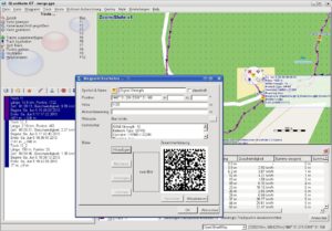 Abbildung 3: Das multifunktionale Programm QLandkarte GT zeigt Ihnen die aufgezeichnete Route auf Kartenmaterial von OpenStreetMap an und erlaubt das Bearbeiten der Strecke und der Wegpunkte.