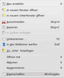 Abbildung 3: Unter Kubuntu geben Sie Ordner ausschließlich per Kontextmenü frei. Eine zentrale Verwaltungsoberfläche für Samba fehlt.