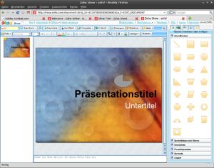 Abbildung 4: Recht umfangreich fallen die Bedienelemente und verfügbaren Objekte in Zoho <code srcset=