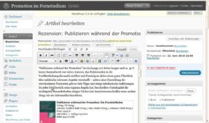 Abbildung 4: Der Artikel-Editor ist in die Weboberfläche von WordPress eingebaut.