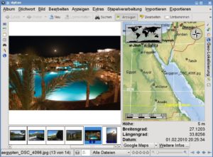 Abbildung 4: Findet Digikam Geodaten in Bildern, zeigt es den Aufnahmeort auf einer Landkarte an.
