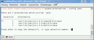 Abbildung 5: Die OpenSuse-Versionen liefern Suns Java noch in den Standardquellen aus. Auch hier müssen Sie nach der Installation über die Konsole das "richtige" Java auswählen.