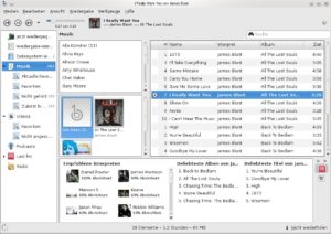 Abbildung 5: Gnome-Anwendungen (hier Banshee) integrieren sich perfekt in den KDE-Desktop entweder mit dem traditionellen Qt-Curve-Theme…