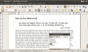 Abbildung 6: Folgevorlagen im Einsatz: Auf die Überschrift folgt ein Zitat, dann dessen Autor und danach normaler Fließtext.