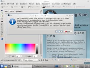 Abbildung 6: Beim Klick auf den Reiter "Ungenaue Suche" bietet Ubuntu an, Bilder mit einem digitalen Fingerabdruck zu versehen, um Ähnlichkeiten zu erkennen.