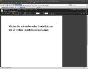 Abbildung 7: Die Benutzerführung von Acrobat.com gestaltet sich übersichtlich, aber leicht gewöhnungsbedürftig.