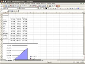 Abbildung 9: Die Tabellenkalkulation Planmaker konkurriert mit OpenOffice Calc.