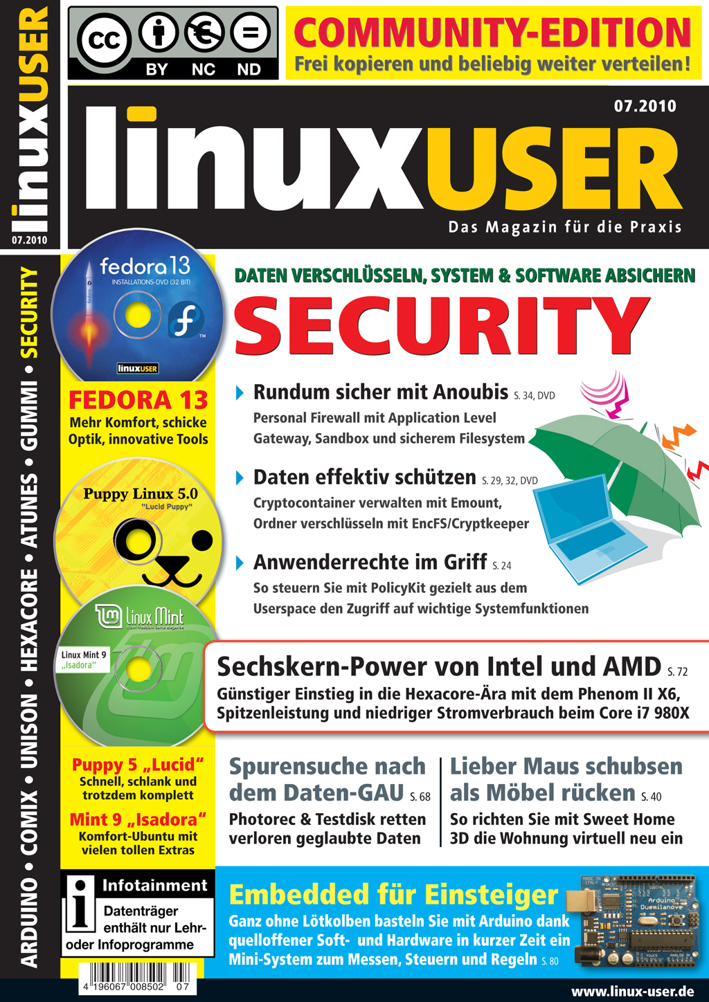 Heftcover LinuxUser Community Edition 07/2010