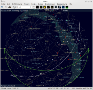 Kstars ist auf dem Weg zu OpenGL.