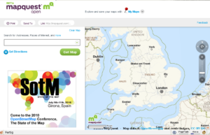Mapquest Open für UK: Die AOL-Tochter will sich für Openstreetmap engagieren.