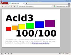 Opera 10.60 besteht den Darstellungstest Acid 3 mit voller Punktzahl.