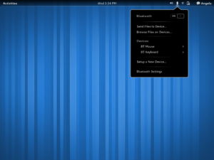 In Planung: Menüeinblendung unter Gnome 3.0.