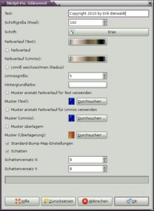 Abbildung 1: In Gimp fertigen Sie im Handumdrehen ein eigenes Logo an.