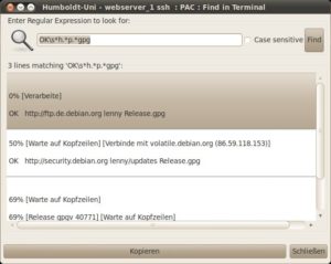 Abbildung 3: Etwas übersehen? Eine Suchfunktion, die auch reguläre Ausdrücke verarbeitet, kann helfen.