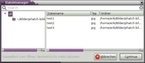 Abbildung 6: Phatch zeigt Ihnen die Ausgangsdateien in einem eigenen Dateimanager an.