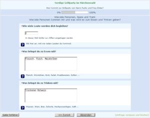 Abbildung 9: Der Fortschrittsbalken zeigt den Teilnehmern, wie viele Fragen sie noch vor sich haben.