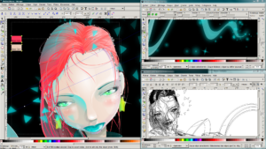 Inkscape 0.48 mit neuen Werkzeugen wie dem Spray-Tool, das einzelne Gegenstände kopiert und klont. Quelle: Inkscape