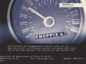 Abbildung 1: Die wohl bekannteste Live-CD überhaupt: Knoppix von Klaus Knopper eignet sich hervorragend als Recovery-Werkzeug.