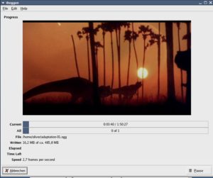 Abbildung 1: Das Gnome-Programm Thoggen konvertiert DVDs ins Theora-Format.