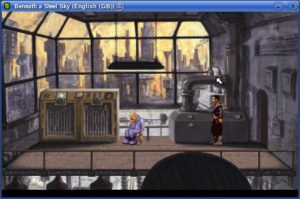 Abbildung 1: "Beneath a Steel Sky": Union City ist eine riesige Ansammlung aus kaltem Stahl und braunen Abgasen.