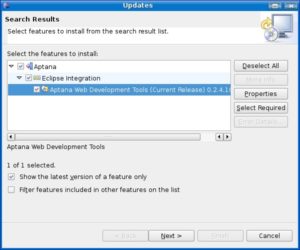 Abbildung 1: Nutzen Sie Aptana als Eclipse-Plugin unter Ubuntu, holt Eclipse die Software nach ein paar Mausklicks aus dem Internet.