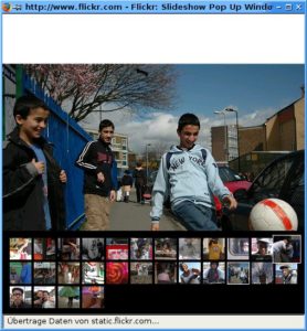 Abbildung 1: Beispielhafte Web-2.0-Anwendung: Auf Flickr laden Benutzer Fotos hoch, die Benutzer betrachten sie im Webbrowser wie in einem lokalen Bildbetrachter.